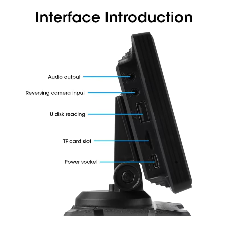 10.26" Portable Wireless Carplay Screen HD Rear Reversing Camera Car Radio DVR MP5 Multimedia Video Player Android Auto